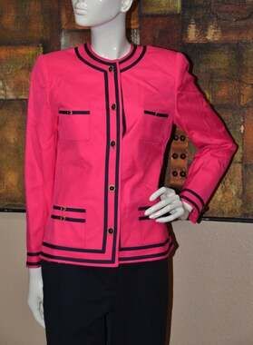 THE DRESSING ROOM by CARLISLE Hot Pink LINEN JACKET/BLAZER